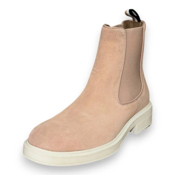 BOSS Vanity ChBootie SD Women's Pink Suede Chelsea Boots US 7 (EU 37) MSRP $199 - Picture 1 of 4